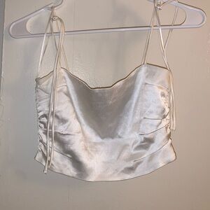 Zara satin white top